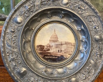 Victorian Silverplate Patriotic Capitol Souvenir 5.75 inches