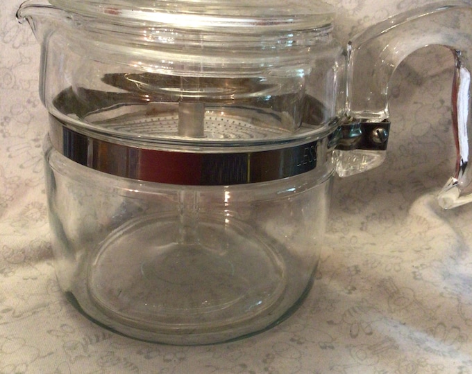 Pyrex 7754B Glass Percolator Complete Perfect Etsy