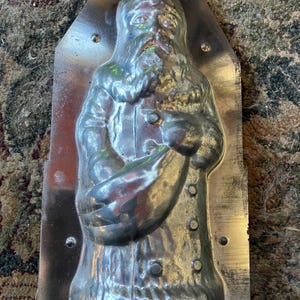 Santa Claus Tin Chocolate Mold Antique