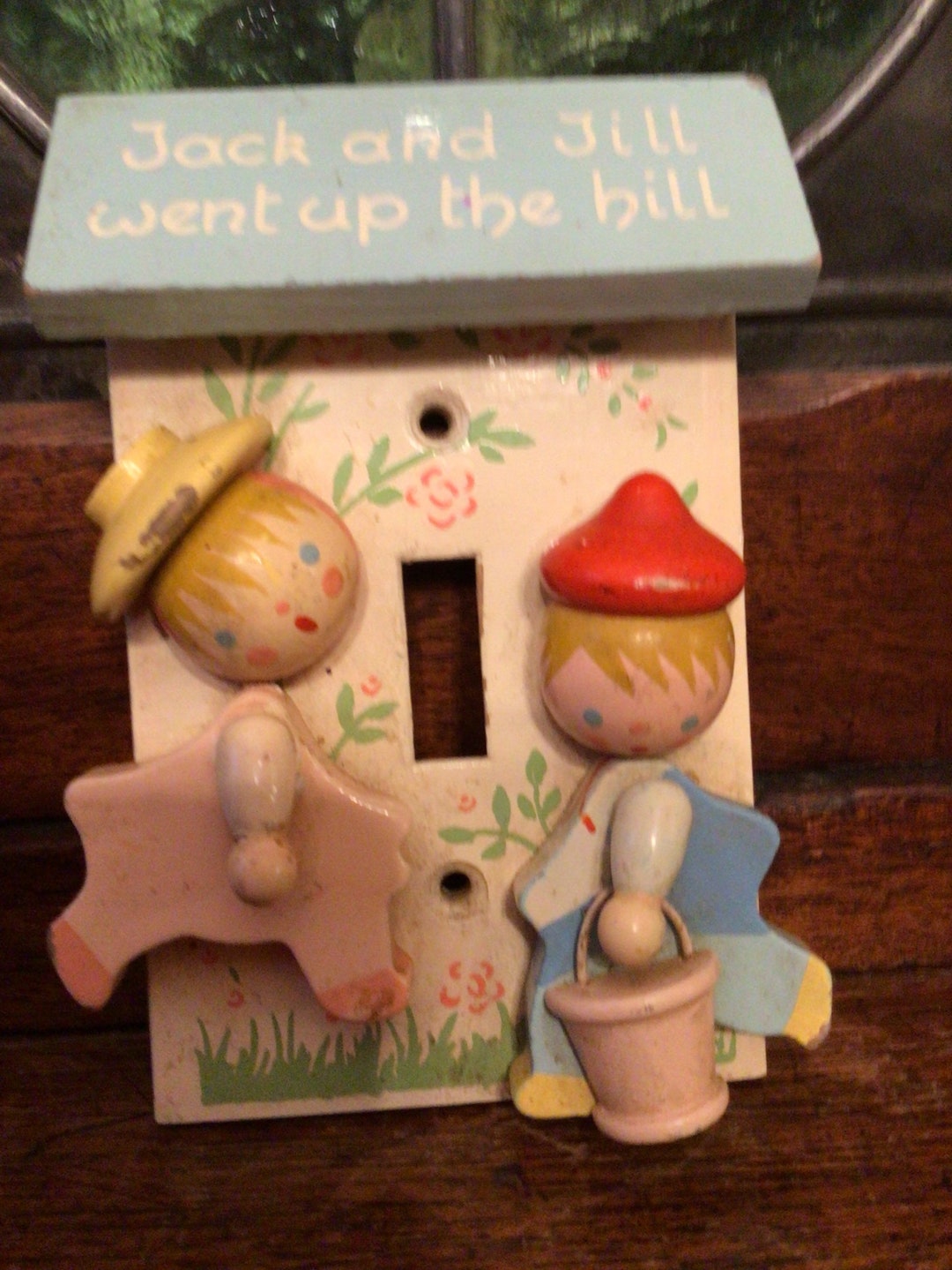 Jack & Jill Wooden Switchplate Cover by Irmi Etsy