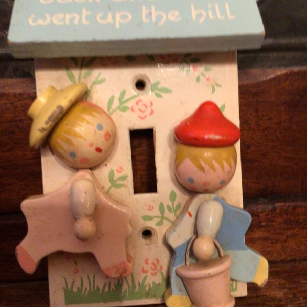 Jack & Jill Wooden Switchplate Cover by Irmi