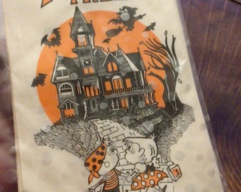 Halloween Midcentury Trick or Treat Bags Set of 6
