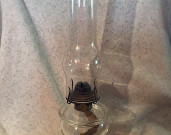 Queen Anne  Victorian Oil Lamp Tall Chimney