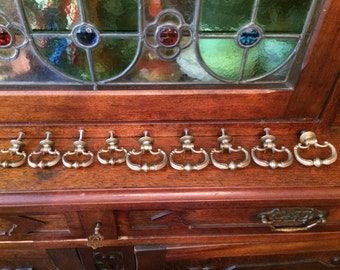 Brass Antique Hardware pulls for Period Furniture Authentic Salvage