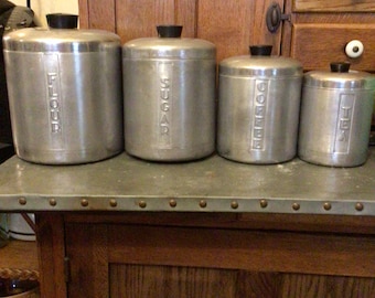 Century Canister Set Metal Midcentury