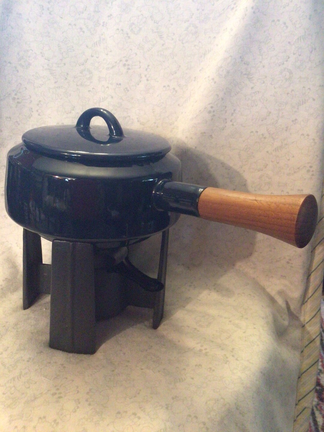 Dansk Fondue Set With Cast Iron Stand Like New Etsy