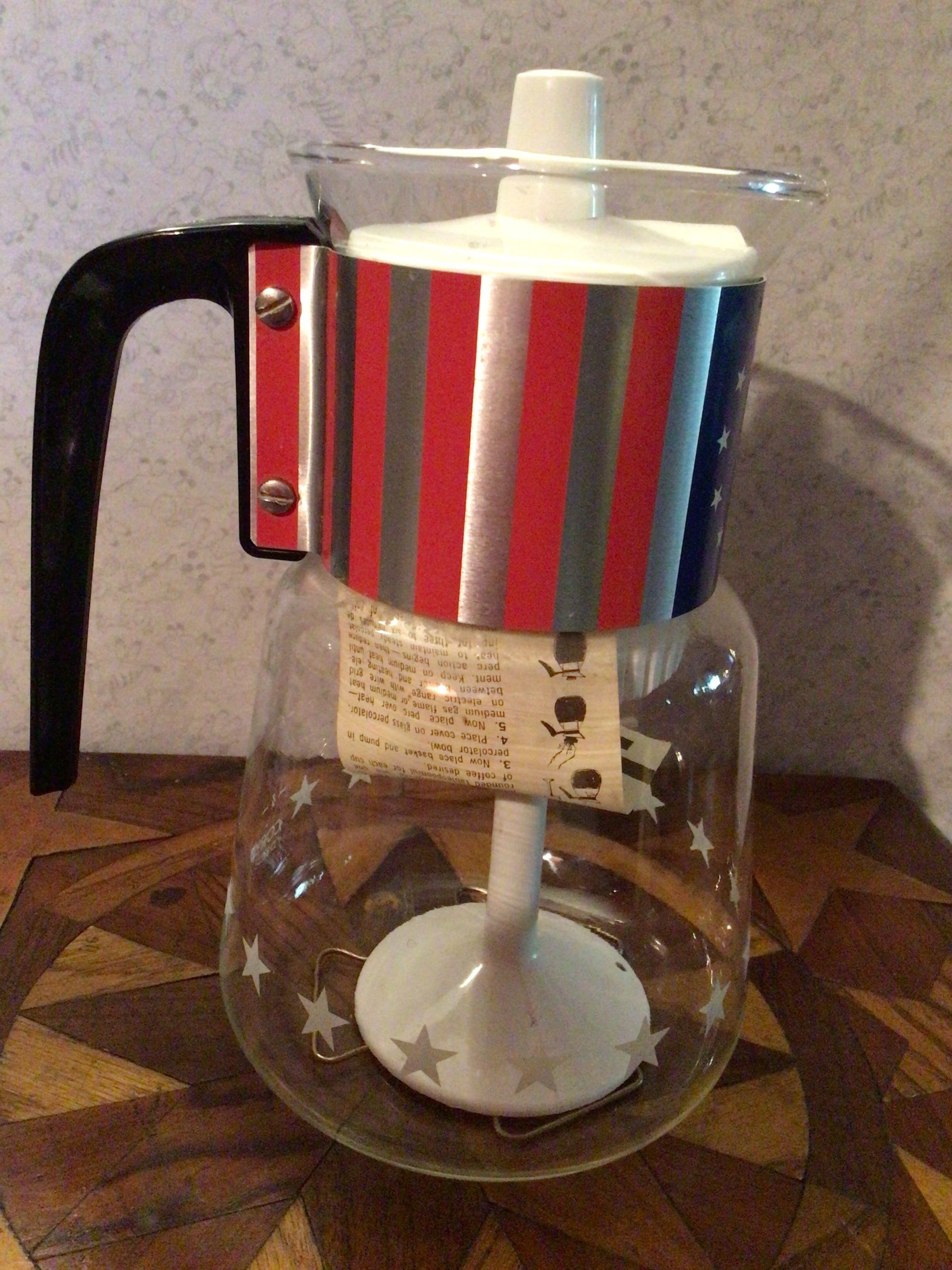 Vintage Space Age Cory Chrome & Glass Coffee Percolator