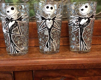 Nightmare Before Christmas Glasses Set of 3