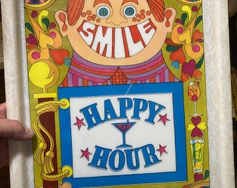 Southern Comfort Psychedelic Fiberglass Tray 17 x 12