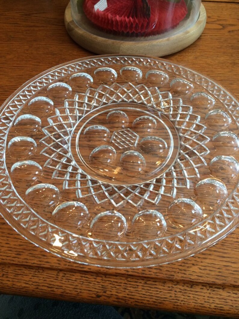 Colony Mid Century Crystal Punch Bowl with Underplate Etsy