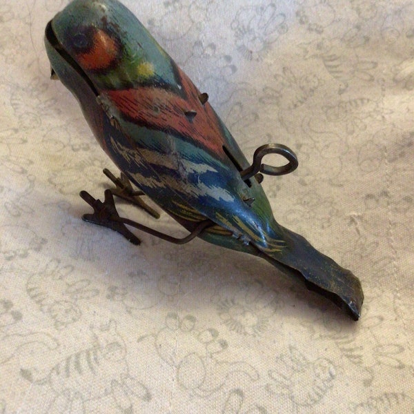 Tin Litho Dated 1927 Mechanical Bird Wind Up Toy