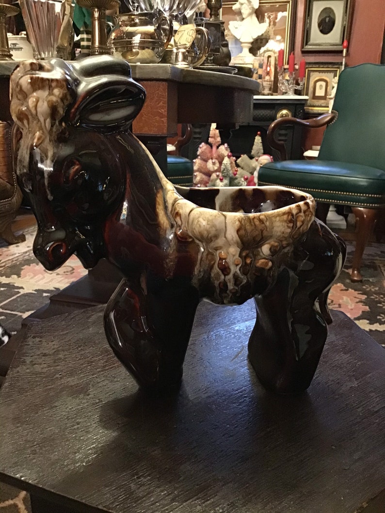 McCoy Large Donkey Drip Glaze Planter Etsy