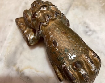 Cast Iron Lady’s Hand Door Knocker Antique Original