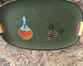 Midcentury Modern Wine & Grapes Melmac Tray