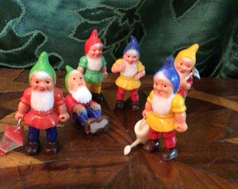 Miniature Garden Gnomes Set of 6 2.5 inches
