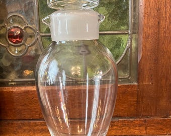Orrefors Art Glass Decanter Large Heavy Midcentury