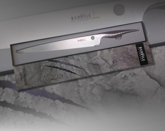 Cuchillo Samura para tallar reptiles SRP-0045 – Hoja de 27,5 cm – Acero AUS-10 – Cuchillo profesional para carne / cuchillo para rebanar