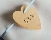 Pack Of 10 Rustic Wooden Heart Napkin Rings