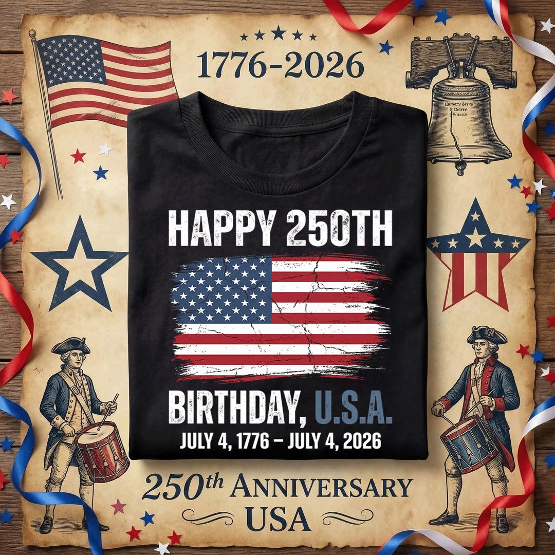America 250 Birthday PNG, Happy 250th Birthday USA Flag Design, July 4 ...