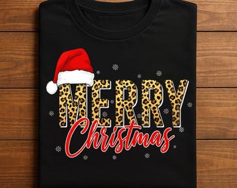 Christmas PNG, Merry Christmas PNG, Leopard Printed Christmas, Women Christmas, Leopard Christmas Digital Download, Christmas design, Santa