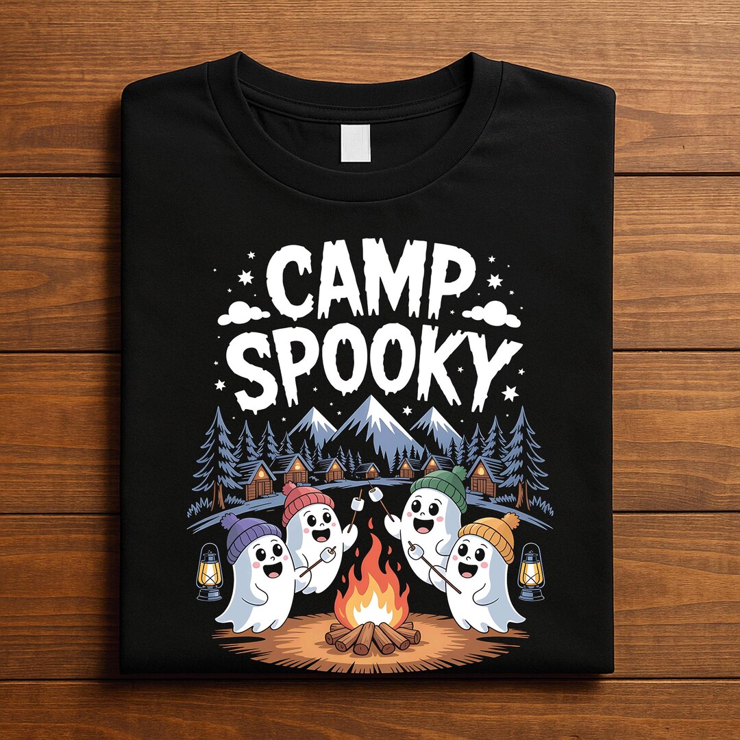 Camp Spooky PNG, Ghost Camping Clipart, Halloween Ghosts Campfire ...