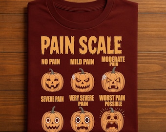 Pumpkin Pain Scale PNG, Funny Medical Halloween Digital Download, Doctor Nurse Pain Chart Pumpkin Clipart, Doctor png, Nurse Halloween png