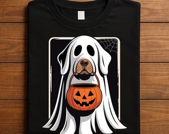 Ghost Dog Halloween PNG, Cute Ghost Puppy Digital Download, Spooky Dog Costume Clipart for Shirts & Crafts, Ghost Dog PNG, Halloween Dog PNG
