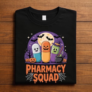 Pharmacy Squad PNG, Halloween Pharmacist Digital Download, Funny Pill Clipart for Pharmacy Crew Shirts, Pharmacy PNG, Pharmacy Halloween png