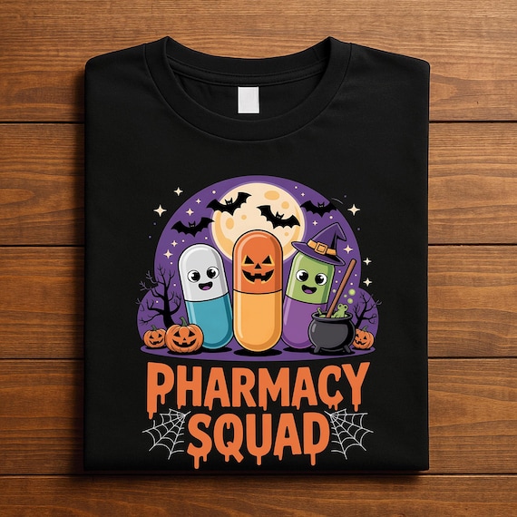 Pharmacy Squad PNG, Halloween Pharmacist Digital Download, Funny Pill Clipart for Pharmacy Crew Shirts, Pharmacy PNG, Pharmacy Halloween png