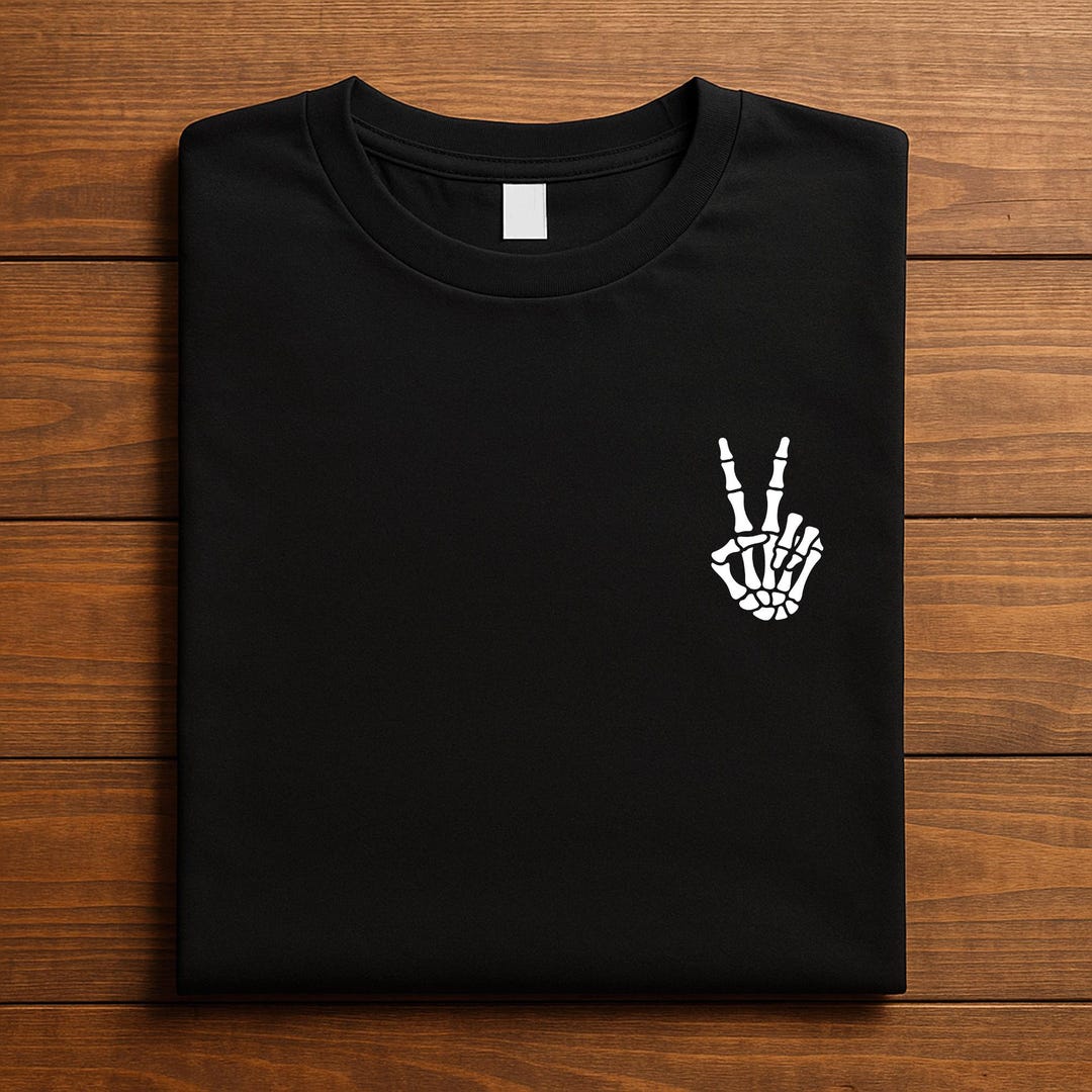Skeleton Peace Sign PNG, Halloween Skeleton Hand Digital Download ...