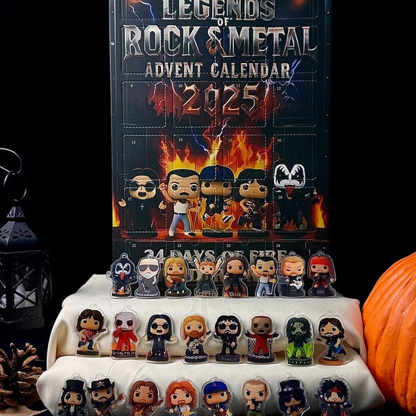 Figures Xmas Gifts Advent Calendar 24 Days Blind Box Metal Gods Rock L