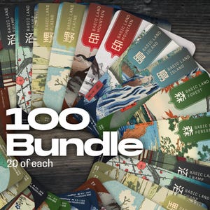 Tierras básicas de estilo Ukiyo-e / Paquete de 100