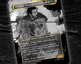 Jin Sakai Ghost of Tsushima | MTG Proxy Card - Etsy