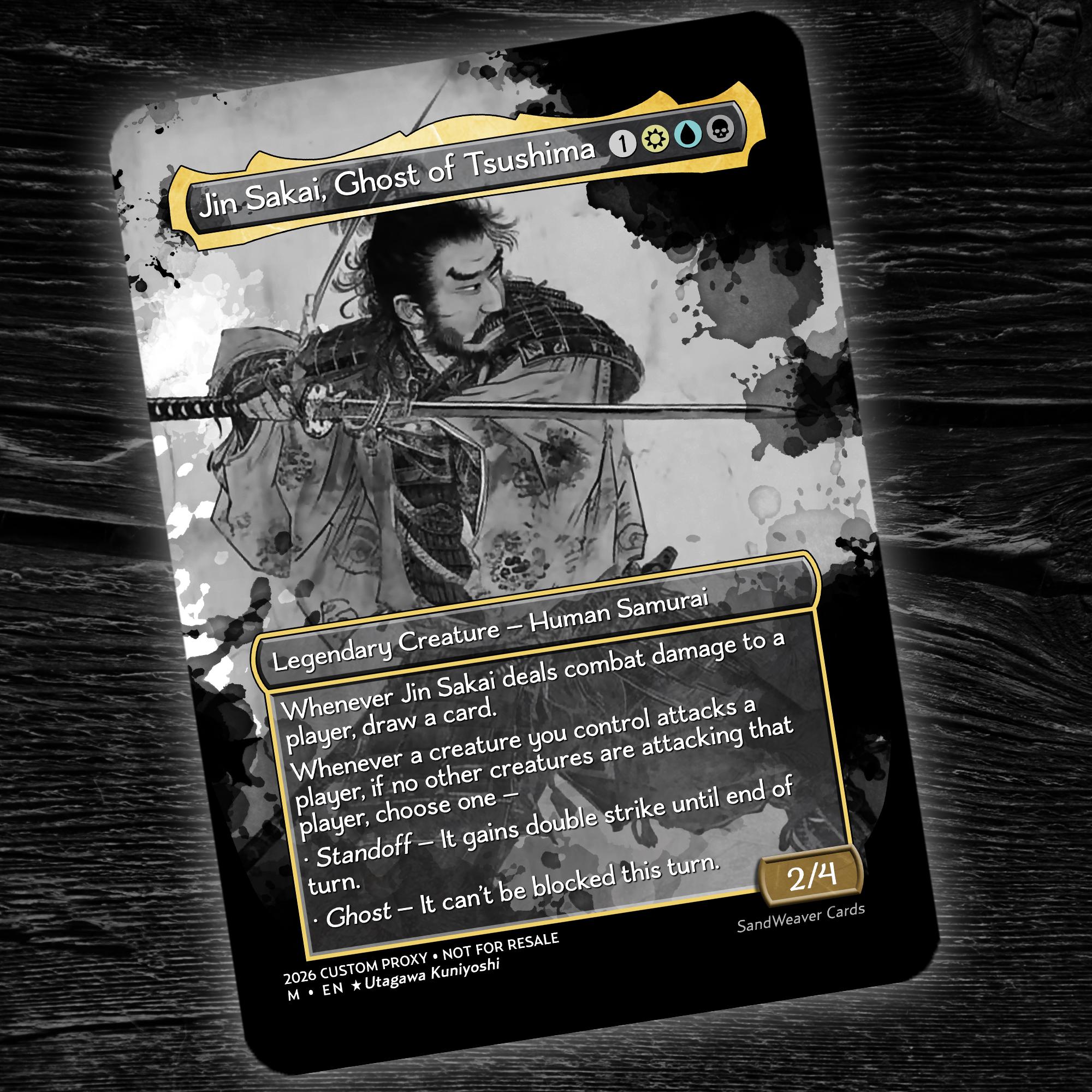 Jin Sakai Ghost of Tsushima | MTG Proxy Card - Etsy