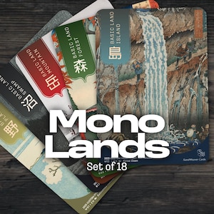 Ukiyo-e Style Basic Lands | Mono pack of 18