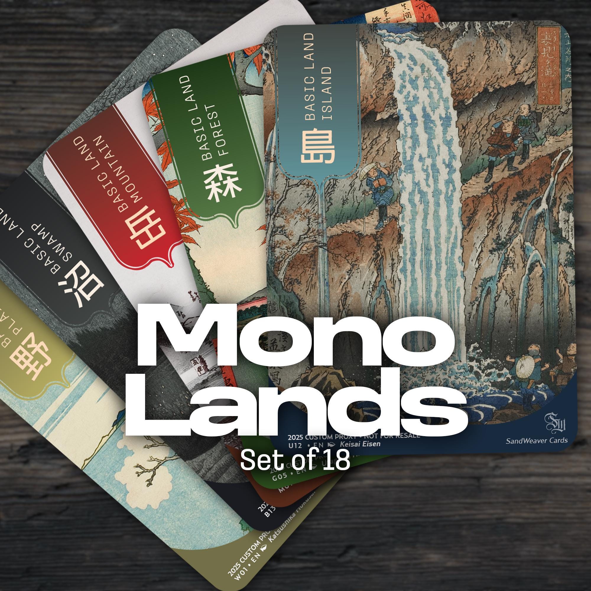 Mtg Japanese Foil Basic Lands - Etsy