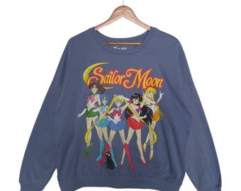 Price Drop!Authentic Japan ! Sailormoon Anime characters Big Logo Printed Sweatshirt/Size XL
