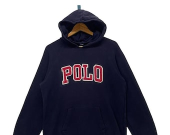 Vintage 90's Polo Ralph Lauren Hoodie Sweatshirt Large Polo