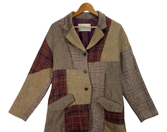 PRICE DROP!!Very Rare 80s Tsumori Chisato Designer Issey Miyake Patchwork Style Button Jacket