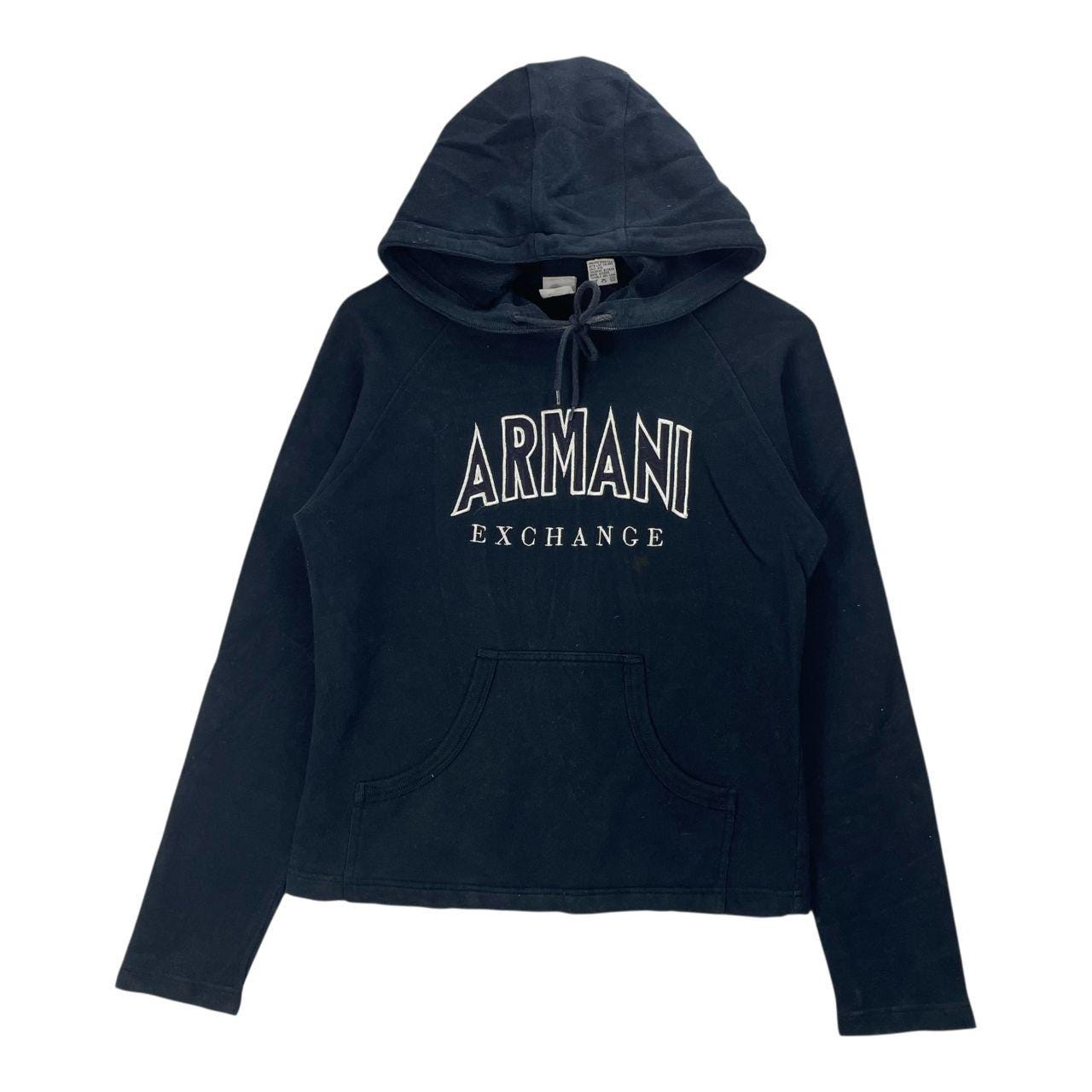 Vintage Armani Exchange Embroided Logo Zipper Hoodie Size M - Etsy
