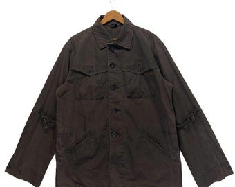 Vintage Diesel Khaki Green Corset Jacket Y2k Diesel Zip up and
