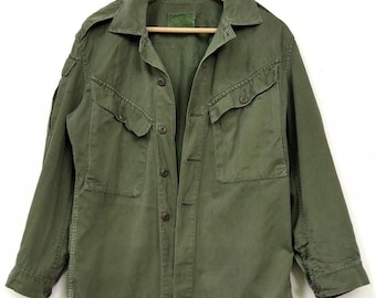 Vintage Australian Army Jungle Green Field Jacket | South Australia 1972 | Military Utility Jacket
