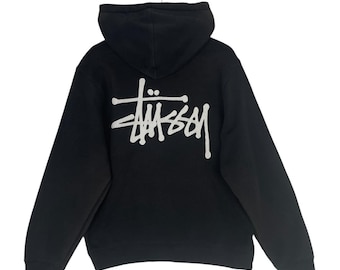 Bluza z kapturem Vintage Stussy Boxy Style Backhit Big Printed Logo (rozmiar S - 24,5 cala x 26 cali)