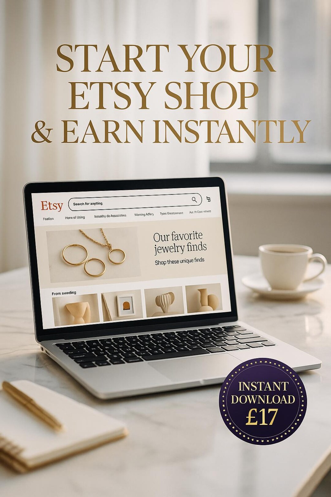 Etsy Shop Setup Guide: Beginner System, Product Research (digital ...