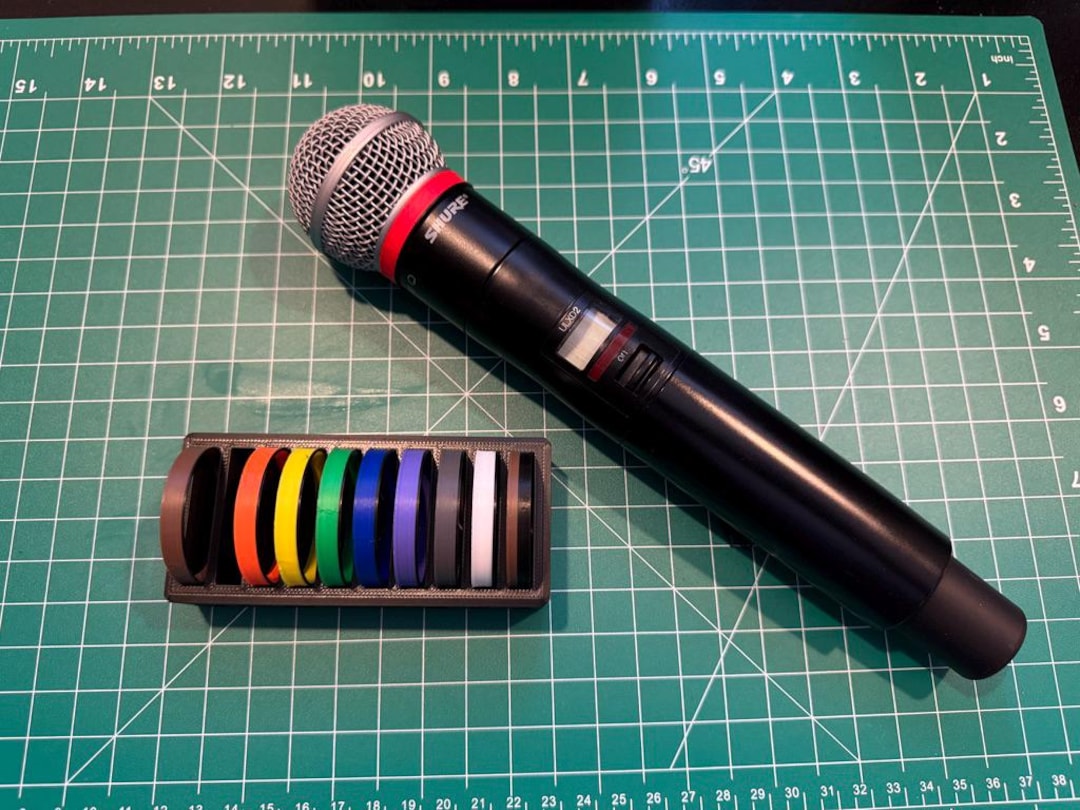 Colored and Numbered Identification Ring for Shure Wireless Microphone ...