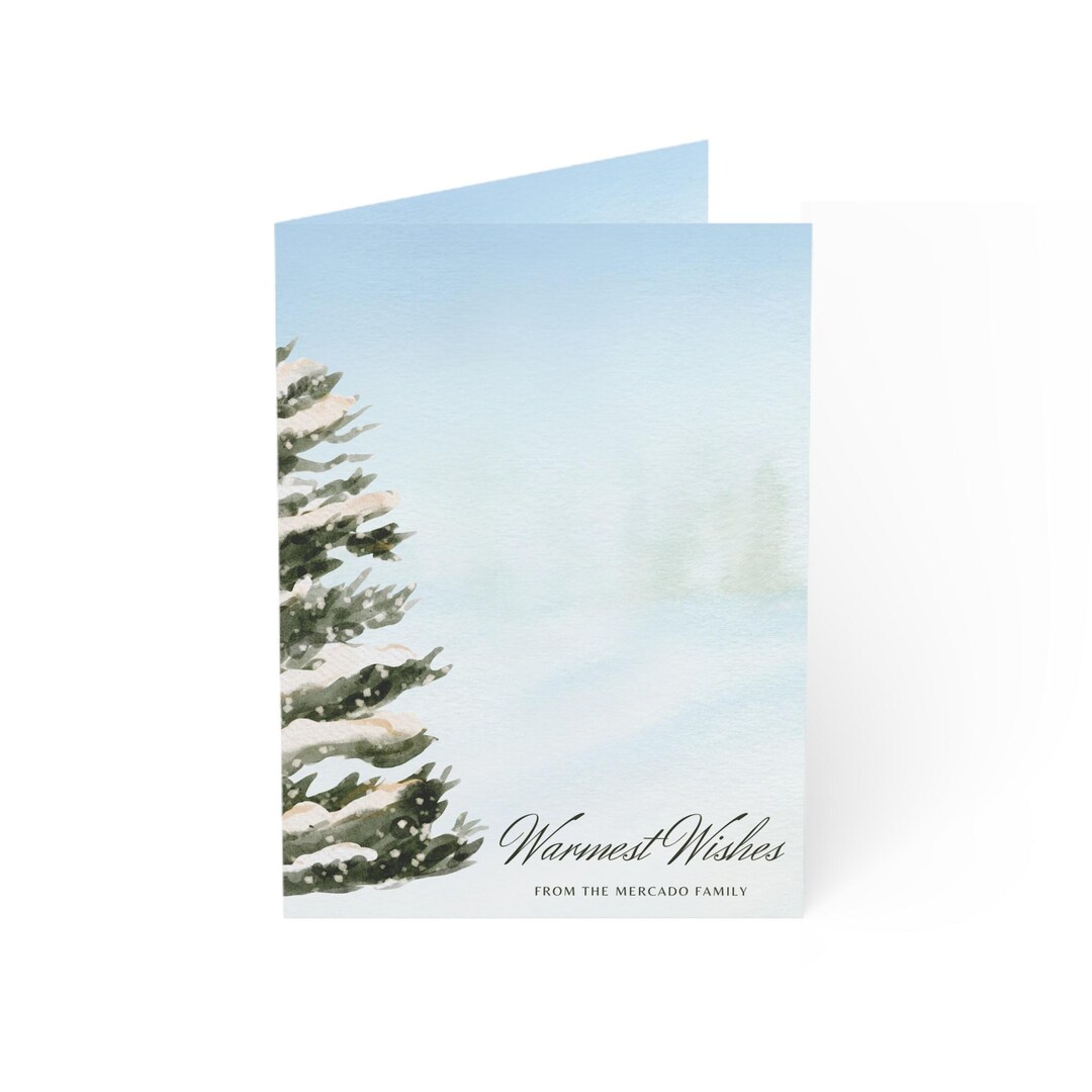 Notelets Text Christmas Greeting Cards, Custom Family Card, Custom Text, Seasonal ...