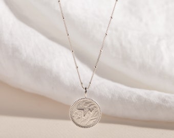 Thrive Recycled Silver Shorthand Coin Necklace | Sustainable 925 Sterling Silver Necklace | Gifts for Her | Silver Jewelry