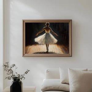 Art de danse de ballerine classique, décoration de scène élégante pour la maison (téléchargement numérique)