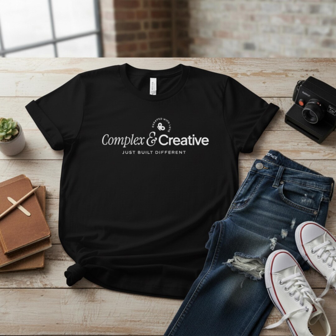 Complex & Creative Logo T-shirt, Typography Design, Neurodiversity ...