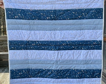 Blue Stars Baby Quilt Playmat